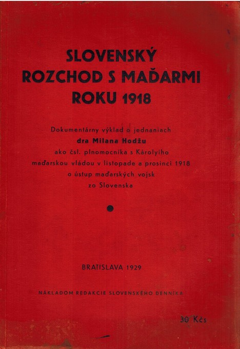 Slovensk rozchod s Maarmi roku 1918 