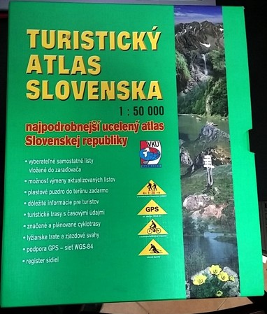 Turistick atlas Slovenska 1:50000 (s mapami na listoch v zoraovai)