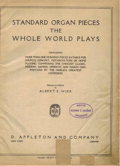 Standard organ pieces the whole world plays (1924)