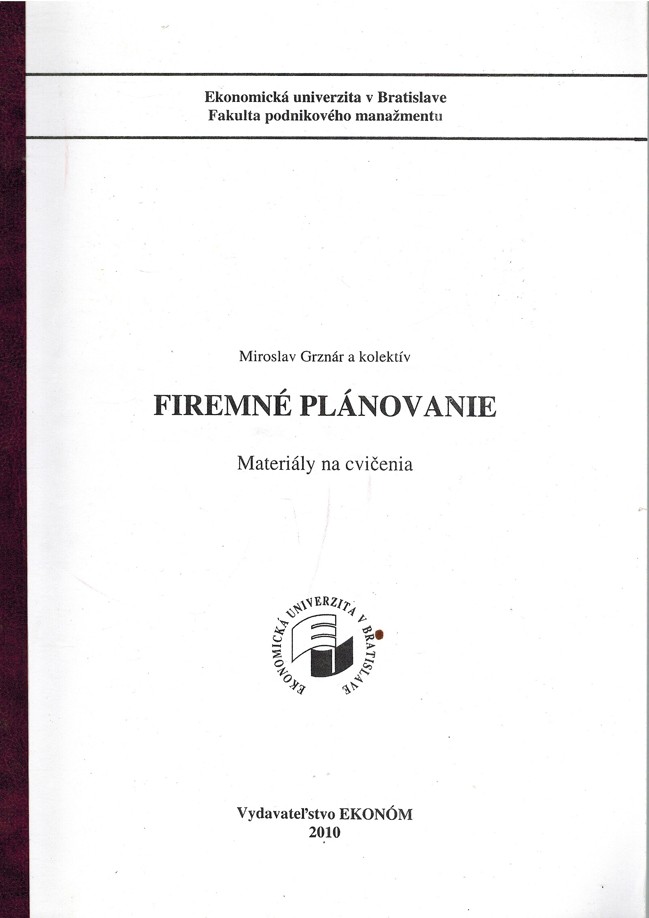 Firemn plnovanie. Materily na cvienia (2010)