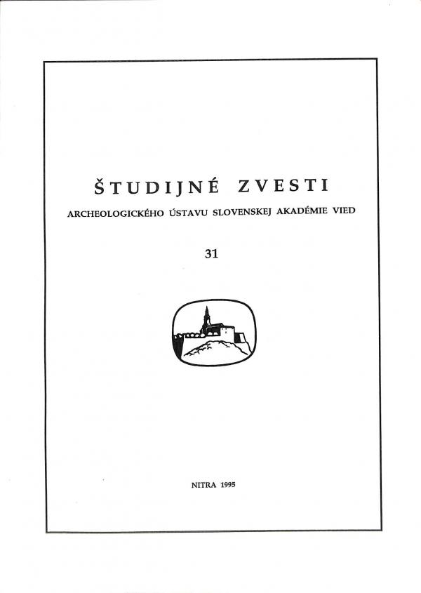 Štúdijné zvesti archeologického ústavu slovenskej akadémie vied 31