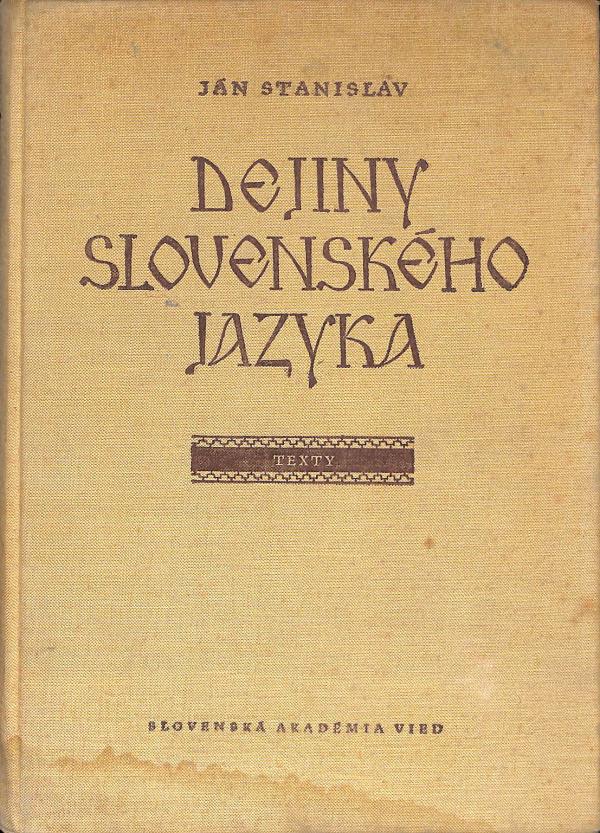 Dejiny slovenskho jazyka III.