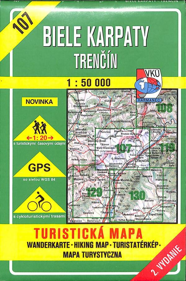 Biele Karpaty, Trenn - Turistick mapa