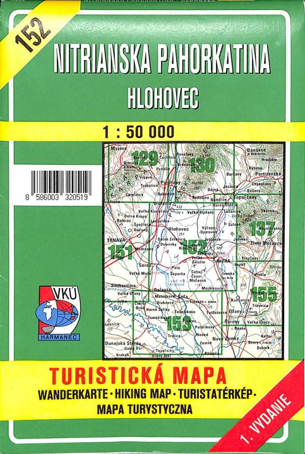 Nitrianska Pahorkatina, Hlohovec - Turistick mapa