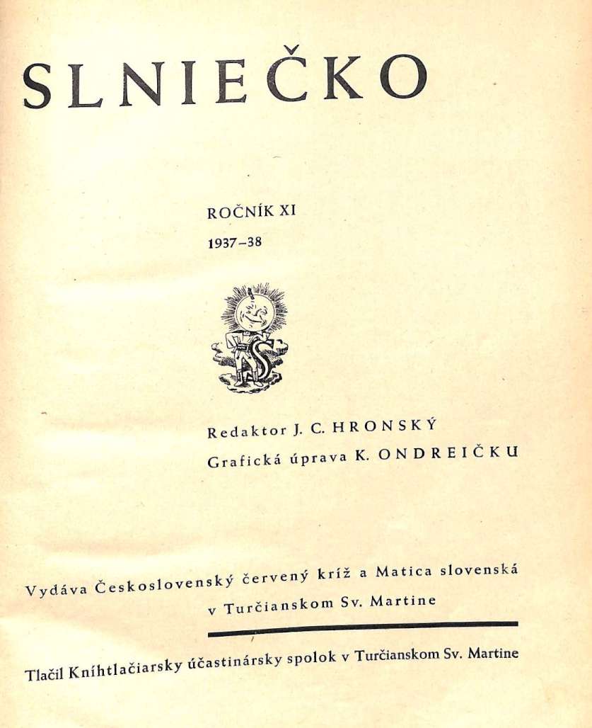 asopis Slnieko 1937-1938