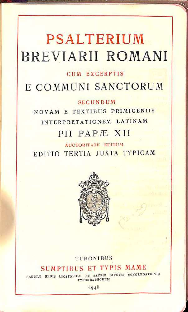 Psalterium breviarii Romani