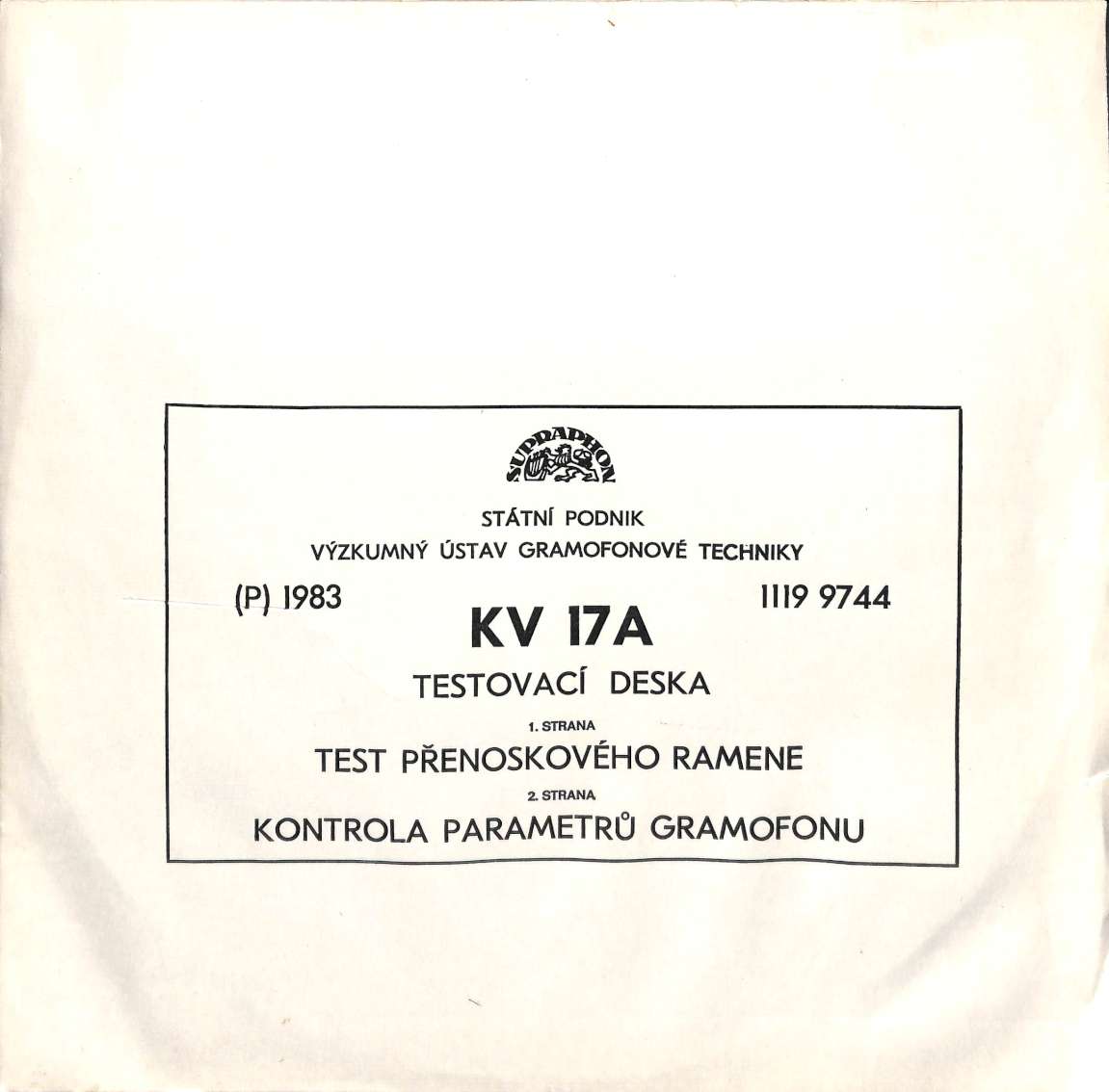 Testovac deska KV 17A (LP)