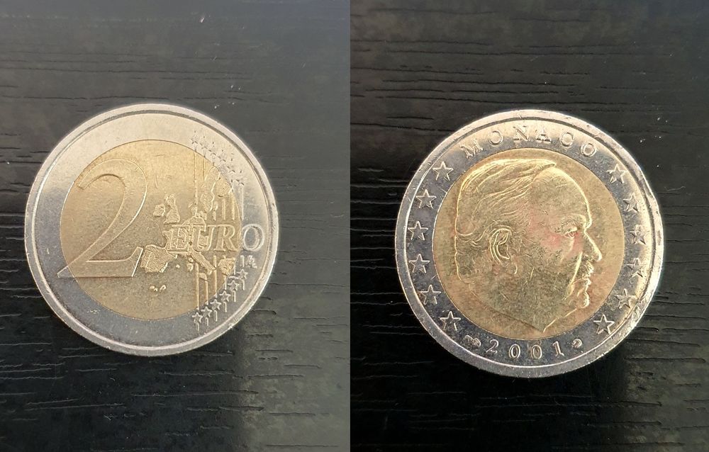 2 euro Monaco 2001 obehová