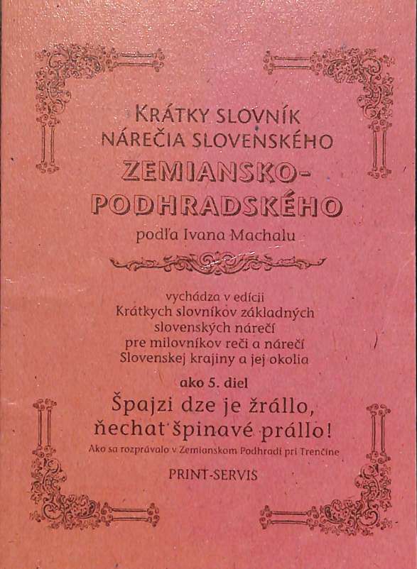 Krtky slovnk nreia Zemiansko-Podhradskho