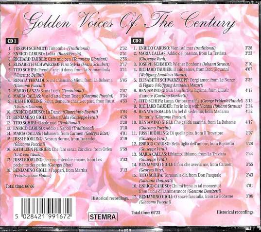 Golden voices of the Century (CD)