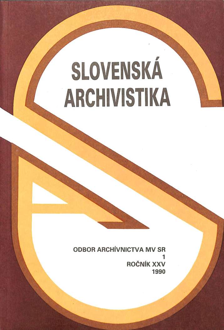 Slovensk archivistika 1/1990
