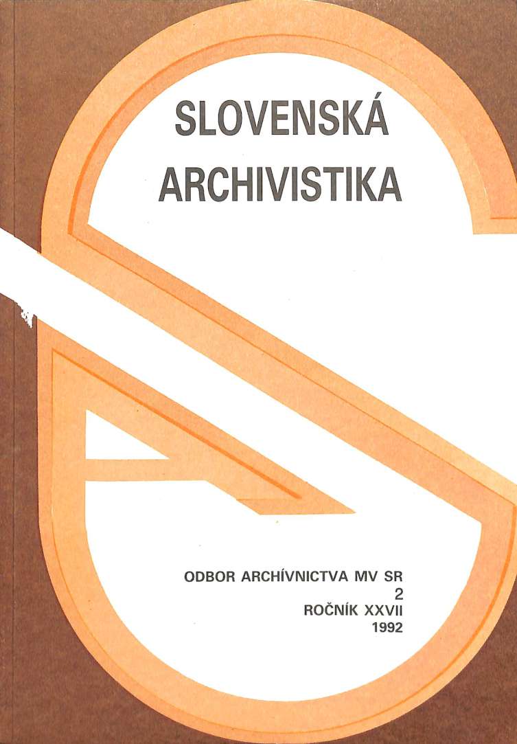 Slovensk archivistika 2/1992