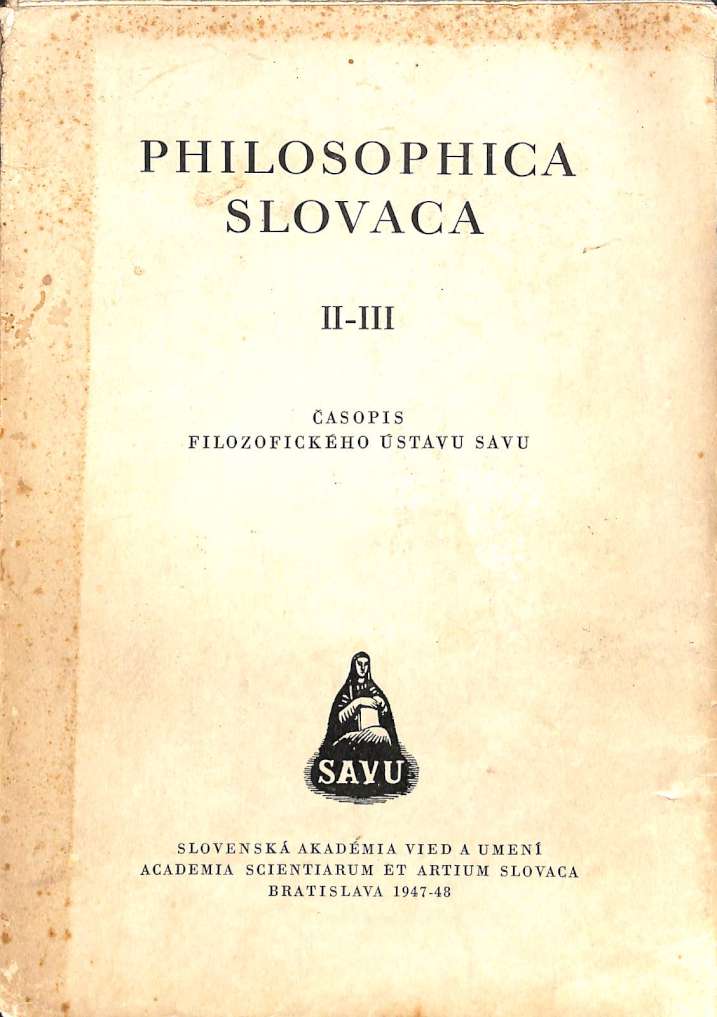 Philosophica Slovaca II.-III.