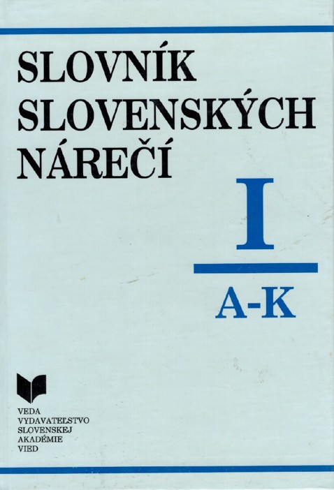 Slovnk Slovenskch nre I. A-K
